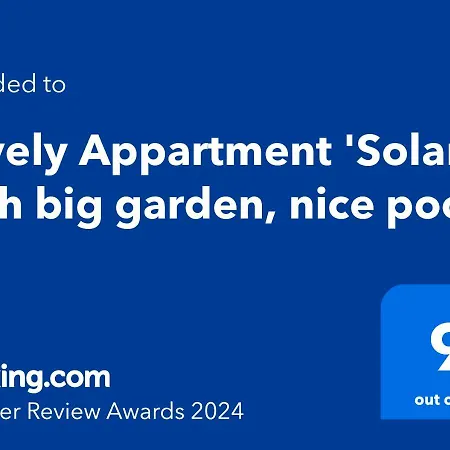Lovely 'solana' With Big Garden, Pool